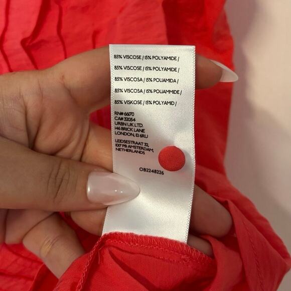 NWT Anthropologie Pleated Waist Blouse Tank In Coral Size XXS - Picture 2 of 6